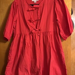 Puff sleeve babydoll dress